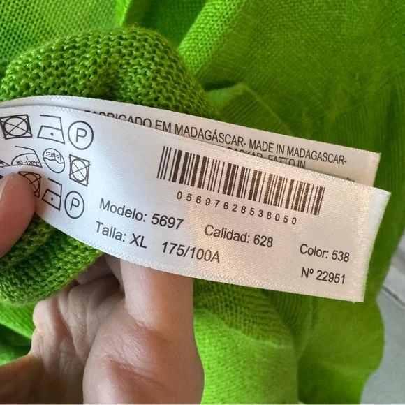 Massimo Dutti Bright Vibrant Green Linen Collared Short Sleeve Top - Picture 3 of 8